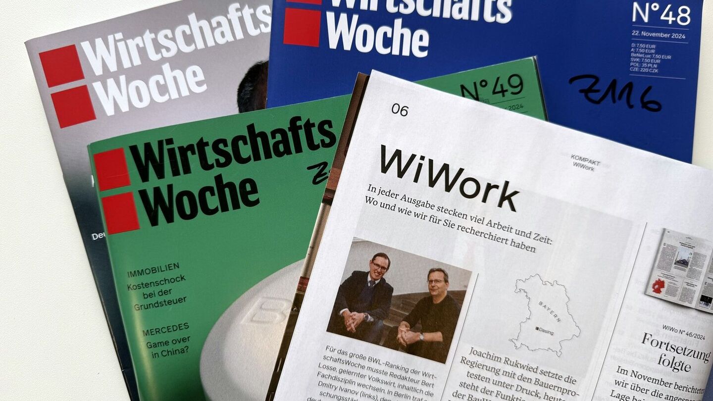 Mehrere Ausgaben der Wirtschaftswoche